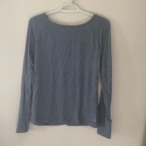 GAP | GapFit Breathe Workout Long Sleeve Grayish Blue - Size S